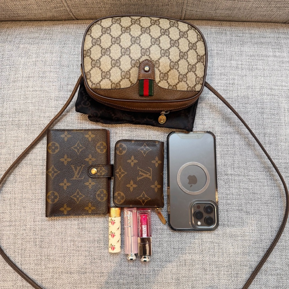 Gucci Ophidia GG Monogram Crossbody Bag - Beige/Brown